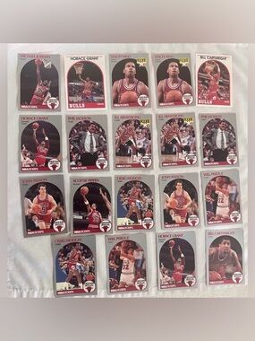NBA Chicago bulls Michael Jordan Hoops Trading Cards Set 1889-1990 (19 cards)
